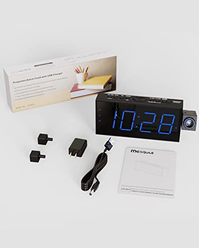 Mesqool M-1001F-B clock in bedroom setting