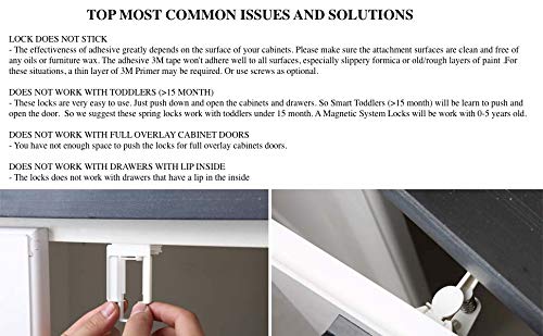 White vmaisi safety locks for childproofing