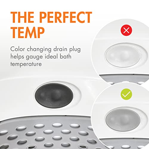 Boon Soak 3 Stage Baby Bathtub gray side angle