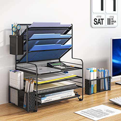 Side view of Simple Trending mesh file tray system