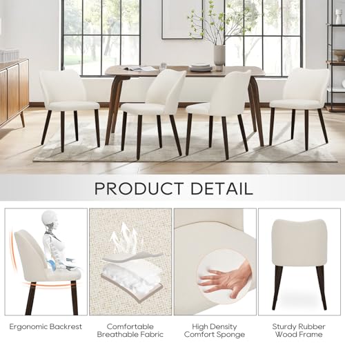 Curved backrest design of COLAMY dining chair