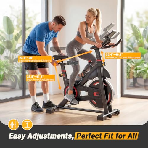 NEWBULIG Workout Bike whisper-quiet operation