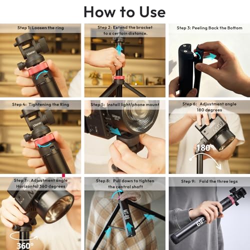 Tripod with mounted video light