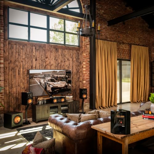 Klipsch RP-600M speakers with magnetic grille attached