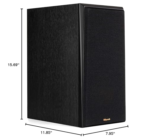 Klipsch RP-600M side profile with Ebony finish
