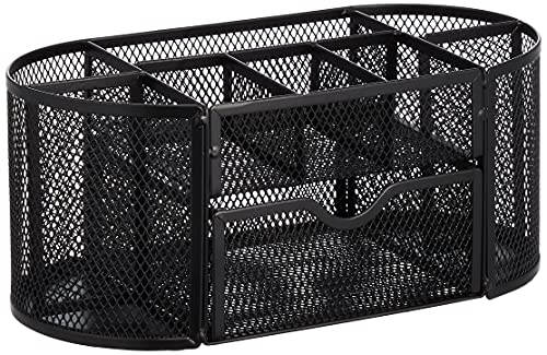 Basics Mesh Desk Organizer top view