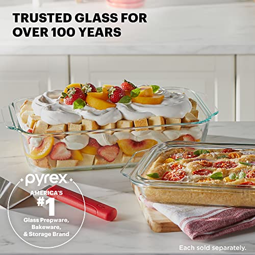 Detailed shot of Pyrex glass bakeware material