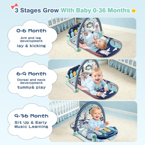 Joryuek baby gym side profile and guardrails