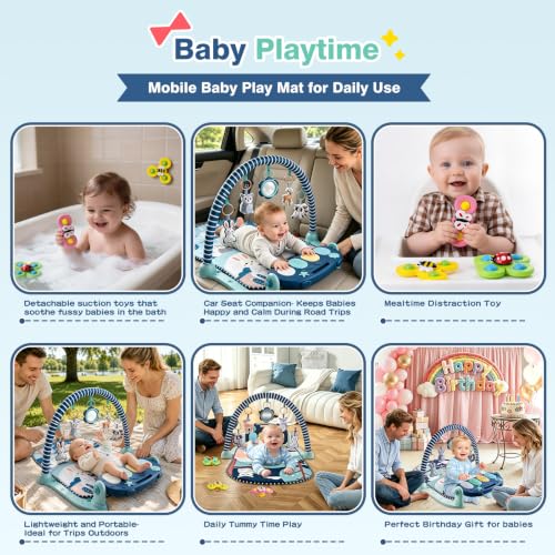 Joryuek baby activity gym flat lay setup