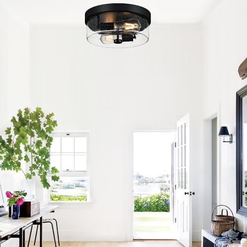 ceiling light turned on in dark room
