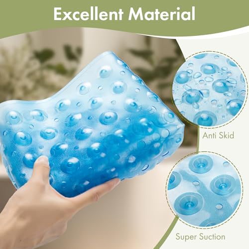 Detailed texture of the clear blue PVC material