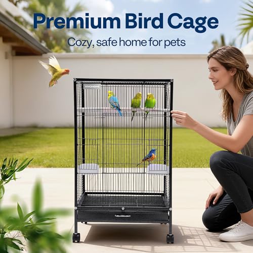 Rolling stand and caster wheels for VIVOHOME cage