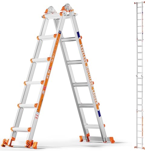 LEVELEVE 20FT 6-Step Extension Ladder