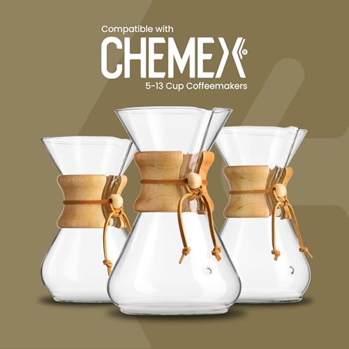 Close up of Chemex square filter paper texture