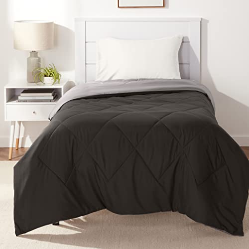 Basics reversible microfiber comforter folded