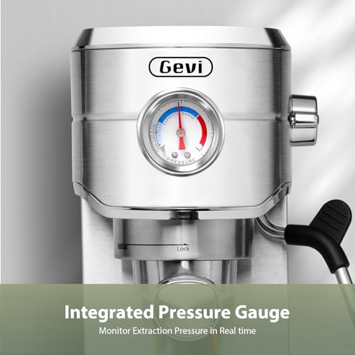 Gevi Espresso Machine with pressure gauge