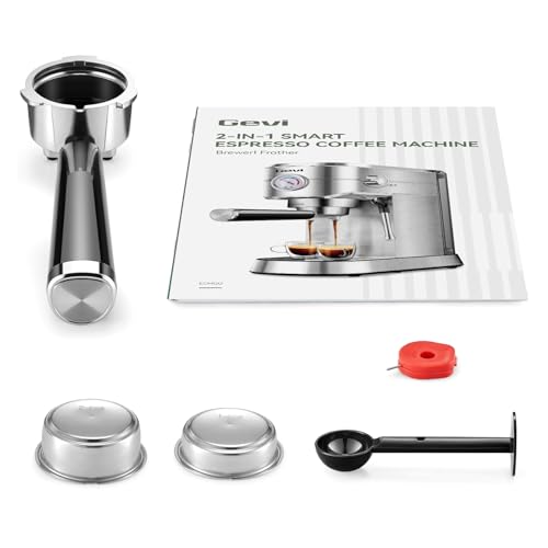 Gevi ECMG0 Espresso Machine in Sterling Silver