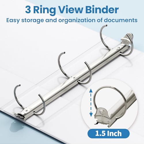 SUNEE 1.5 Inch 3 Ring Binders side spine view