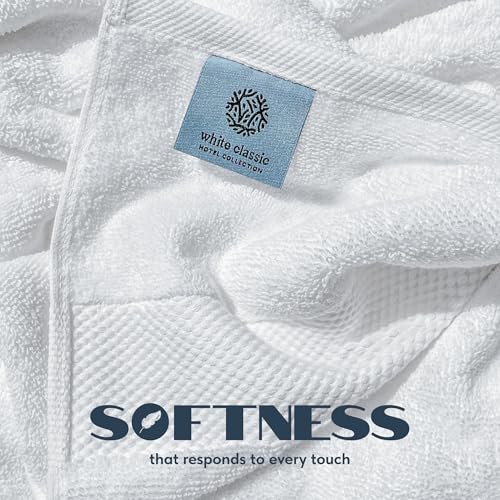 Folded White Classic 27x54 towels