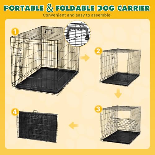 Collapsed Aidoly dog crate for storage