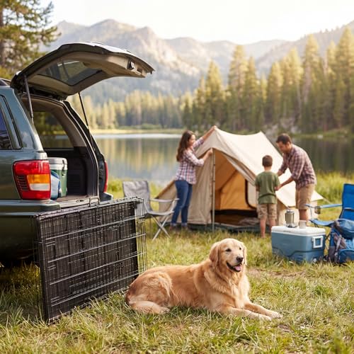 Aidoly 48-inch kennel with open doors