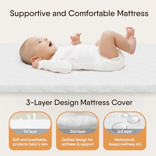 BabyBond crib adjustable height and base view