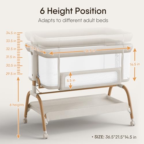 BabyBond Y06 beige crib lifestyle angle