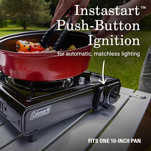 Side profile of the portable butane camping stove