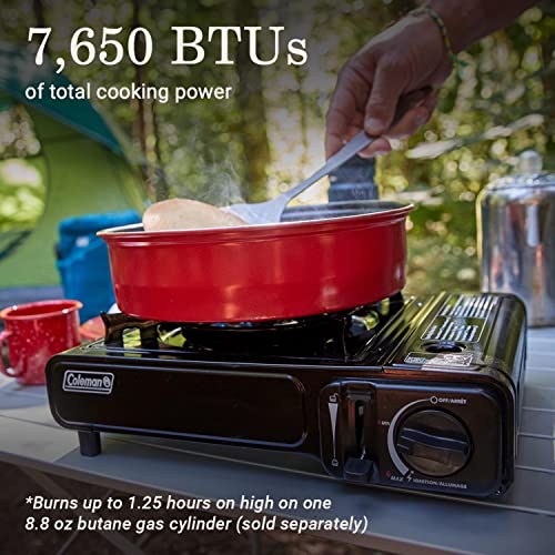 Coleman stove base with a 10-inch pan