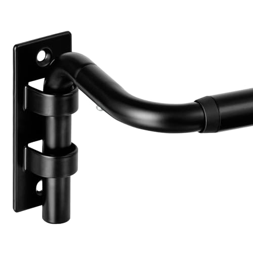 ENJOYBASICS 30-86 inch wrap around curtain rod in black