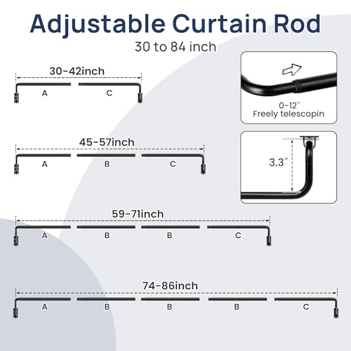 Blackout rod installed over a bedroom window