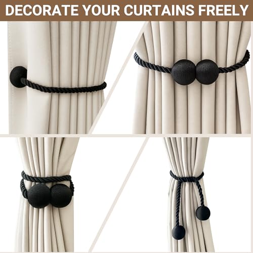Hion curtain accessories in black finish