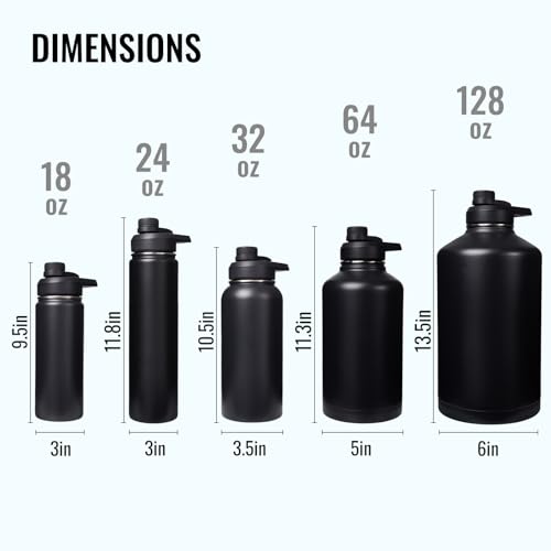 Black Fijinhom water bottle with handle