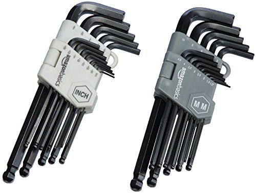 Basics 26-piece hex key wrench set in cases