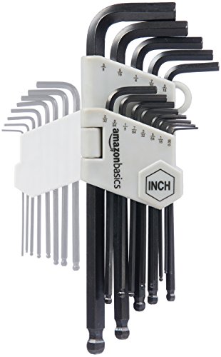 Basics hex key set showing metric and standard markings