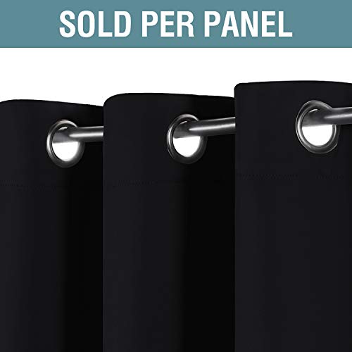 Grommet detail on Jet Black curtain
