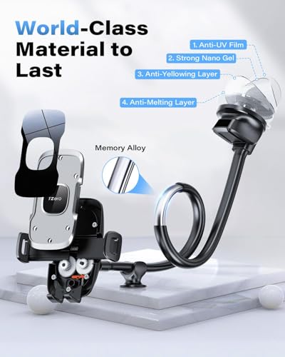 Universal phone holder black mirror finish