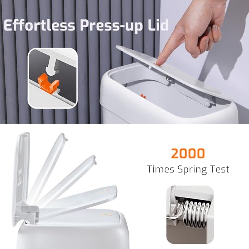 Pop-up lid mechanism on MOPALL trash can