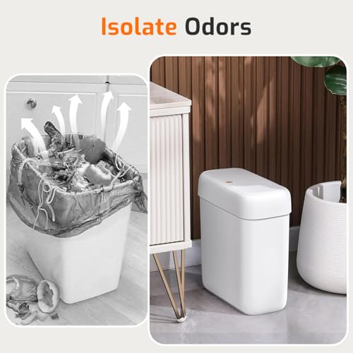 MOPALL trash can interior with bag holder