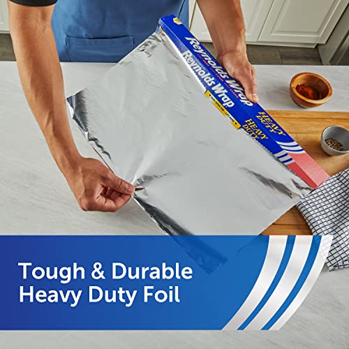Close up of heavy duty aluminum foil texture