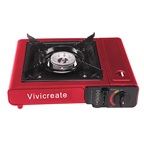 Vivicreate Portable Butane Stove Red front view