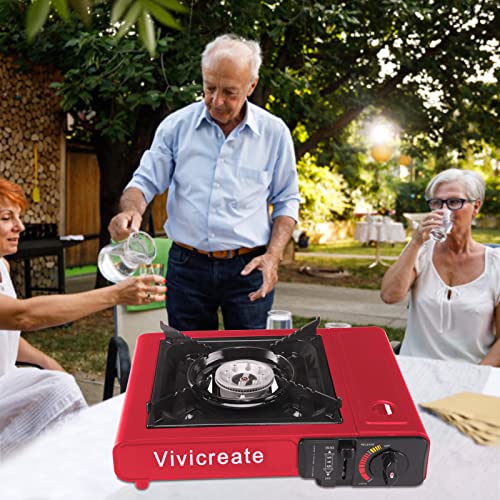 Portable gas stove canister locking mechanism
