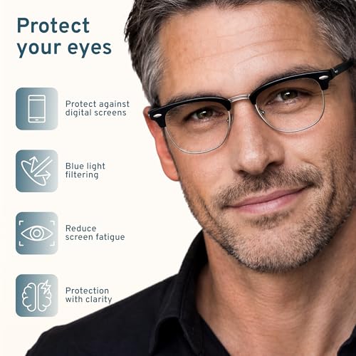 racico half frame glasses side profile