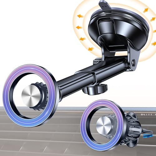 Coolpow XP05 Black MagSafe Car Mount full view