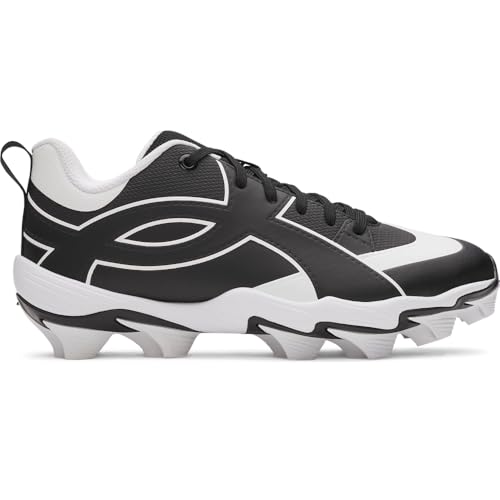 Top down view of Under Armour cleats with standard laces