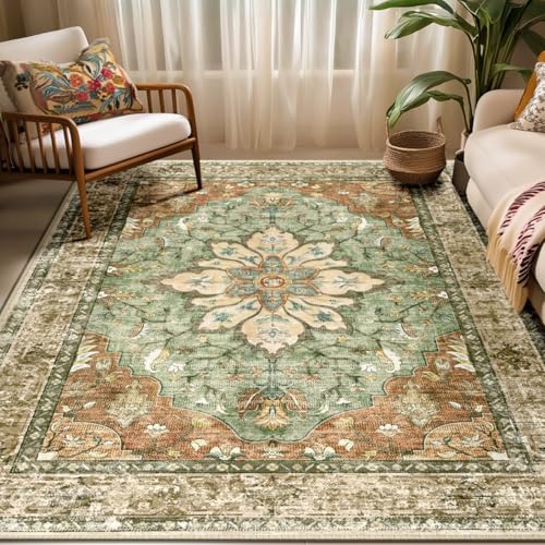 RELEANY 5'x7' sunflower area rug