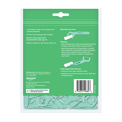 Close up of Basics Mint Dental Flosser head