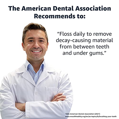 Back of Basics Mint Dental Flossers packaging