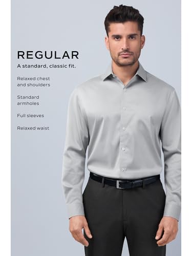 Close up of the chest pocket on Van Heusen dress shirt