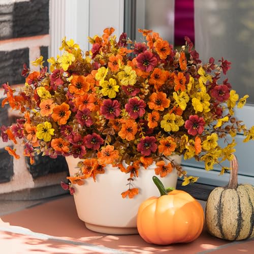 INQCMY 12 bundle artificial fall flowers